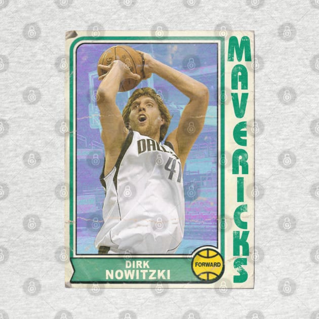 Retro Dirk Nowitzki Trading Card by darklordpug